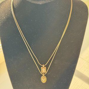 Brighton Gold Double Pendant Necklace